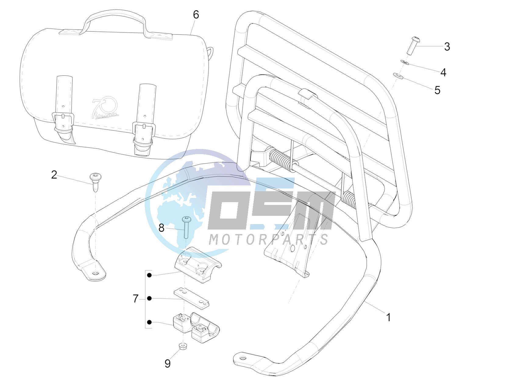 Rear luggage rack