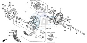 XL650V TRANSALP drawing REAR WHEEL