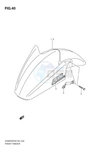 GSX650F (E2) Katana drawing FRONT FENDER