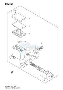 AN400 ABS BURGMAN EU-UK drawing REAR MASTER CYLINDER