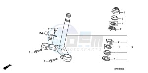 CBF125MD CBF125M UK - (E) drawing STEERING STEM