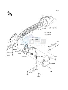 KAF 400 B [MULE 600] (B6F-B9F) B8F drawing HEADLIGHT-- S- -