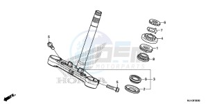 CBR500RF CBR500R UK - (E) drawing STEERING STEM