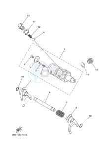 YXE700E YXE70WPHG WOLVERINE EPS CAMO (2MB9) drawing SHIFT CAM & FORK