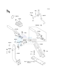 KAF 950 A [MULE 2510 DIESEL] (A1-A3) [MULE 2510 DIESEL] drawing BRAKE PEDAL_THROTTLE LEVER