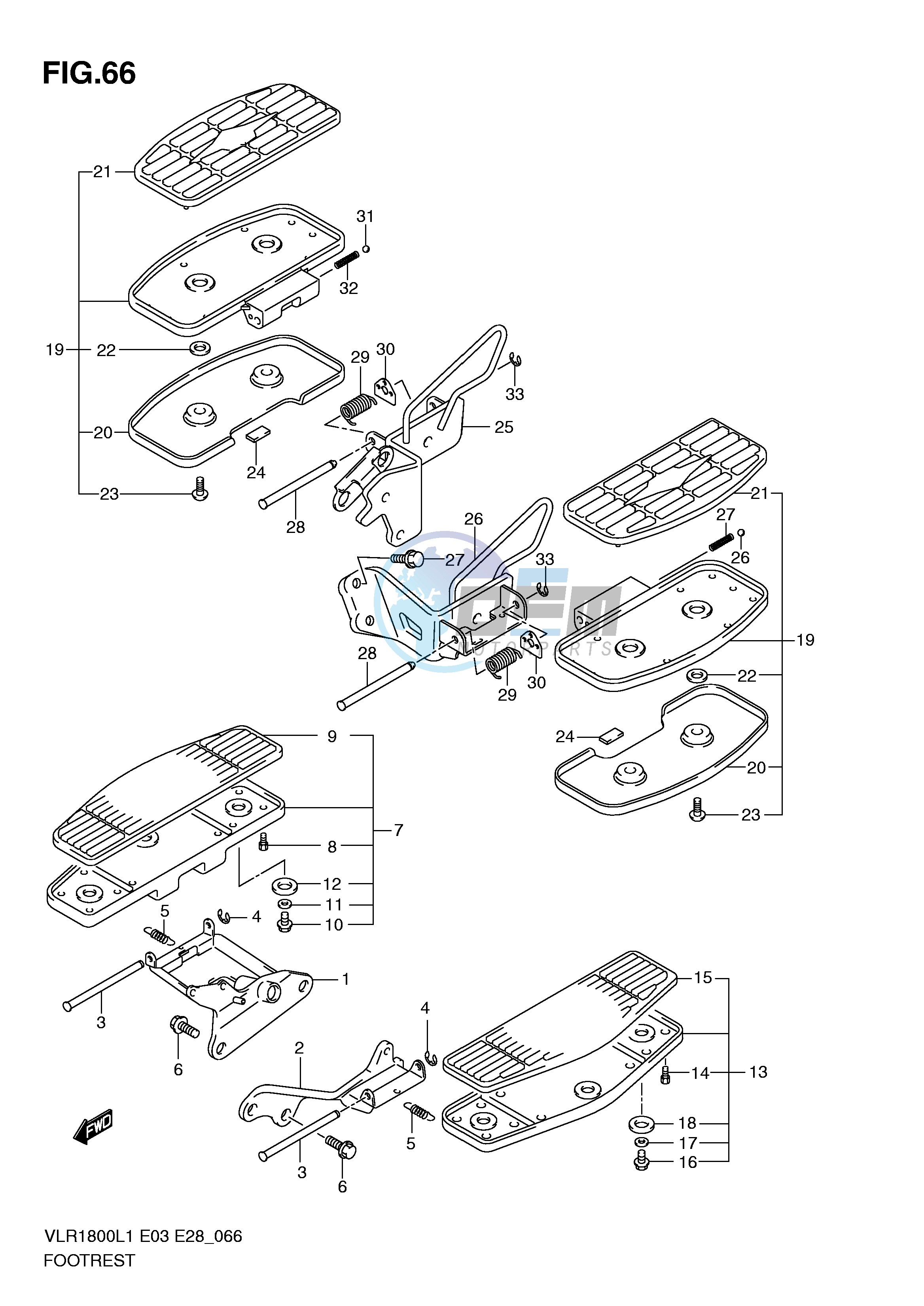 FOOTREST (VLR1800TL1 E33)