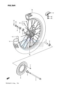 RM80 (E3) drawing FRONT WHEEL (MODEL L M N P R S)