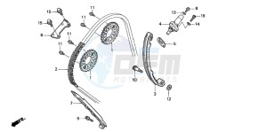 CBR600F drawing CAM CHAIN/TENSIONER