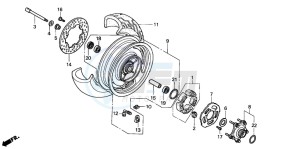 VT1100C2 drawing REAR WHEEL