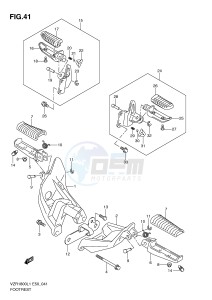 VZR1800 (E50) INTRUDER drawing FOOTREST