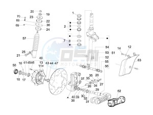 LX 50 2T E2 Touring (30Kmh) drawing Fork - steering tube - Steering bearing unit