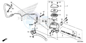 VFR1200FF VFR1200F UK - (E) drawing CLUTCH MASTER CYLINDER