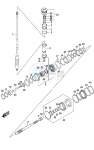 DF 300AP drawing Transmission S/N 612133 to 61XXXX