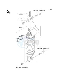 ZX 600 P [NINJA ZX-6R] (7F-8FA) P8F drawing SHOCK ABSORBER-- S- -