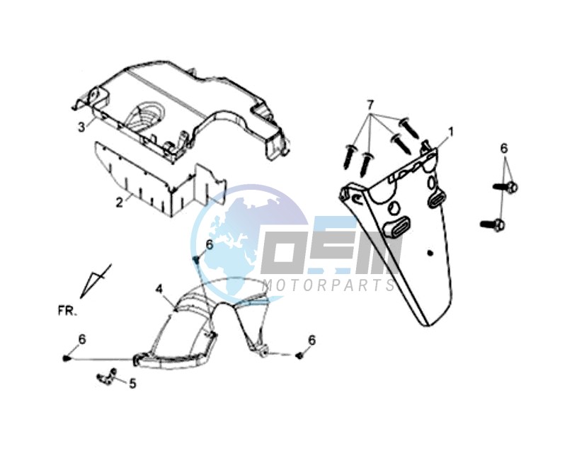 REAR FENDER - MUDGUARD -