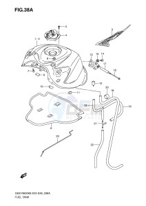 GSX-R600 (E3-E28) drawing FUEL TANK (MODEL K9)