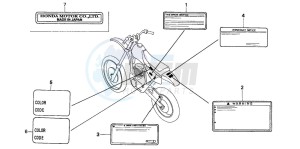 XR80R drawing CAUTION LABEL