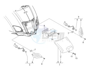 LXV 50 2T CH drawing Tail light - Turn signal lamps