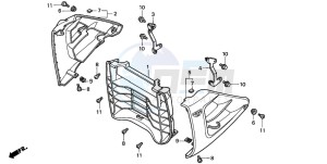 CB1100SF drawing RADIATOR GRILLE