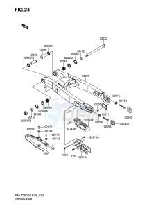 RM-Z250 (E28) drawing SWINGARM