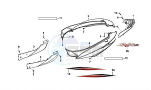 SYMPHONY SR 50 (L8) EU drawing COWLING