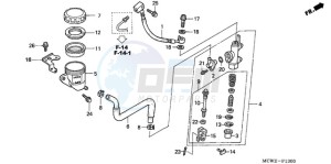 VFR800A9 UK - (E / ABS MME TWO) drawing RR. BRAKE MASTER CYLINDER