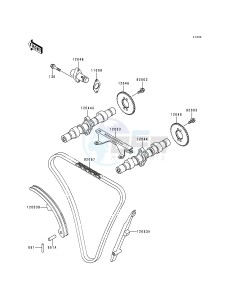 EN 500 C [VULCAN 500 LTD] (C1-C5) [VULCAN 500 LTD] drawing CAMSHAFT-- S- -_TENSIONER