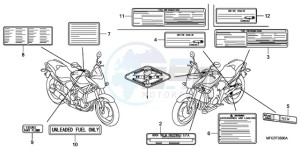 CB600FA39 France - (F / ABS CMF ST) drawing CAUTION LABEL