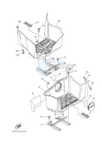 YFM700FWA YFM7FGD GRIZZLY 700 (1ND7) drawing STAND & FOOTREST