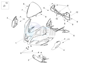 TUONO 125 4T E4 ABS (EMEA) drawing Front fairing