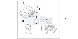 NSS250X FORZA X drawing TOP BOX 45L DELTA BLUE