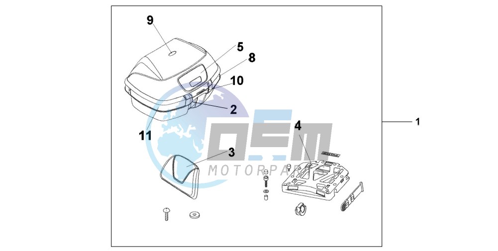 TOP BOX 45L DELTA BLUE