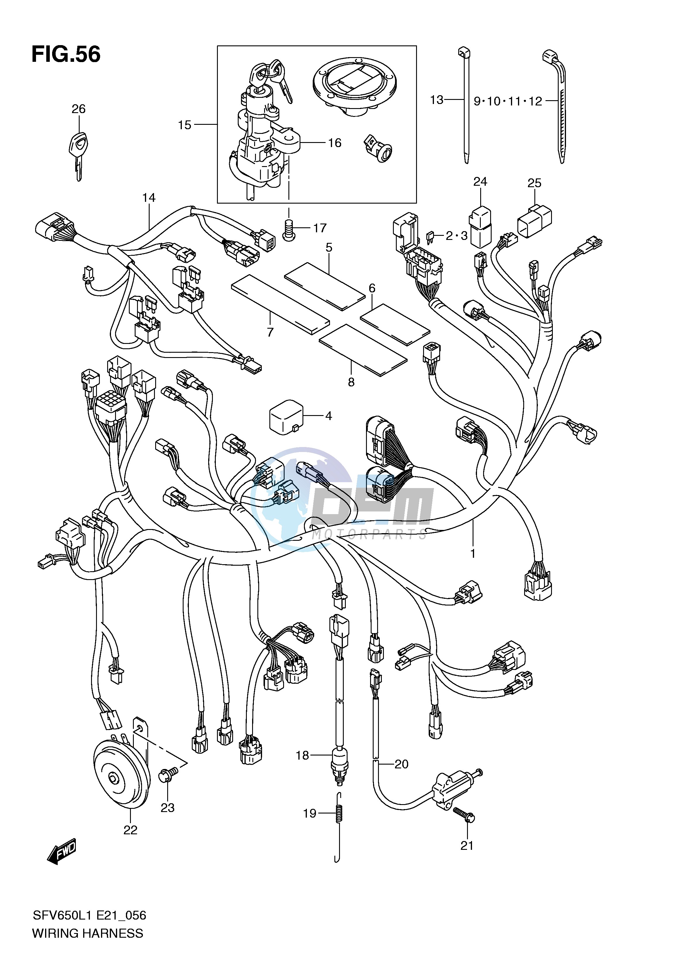 WIRING HARNESS (SFV650UAL1 E21)