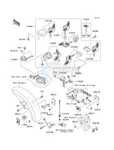 VN 1600 B [VULCAN 1600 MEAN STREAK] (B6F-B8FA) B6F drawing IGNITION SWITCH_LOCKS_REFLECTORS