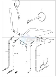 VL250 (E2) drawing HANDLE BAR (MODEL K2 K3 K4)