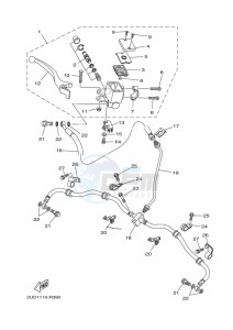 YFM700FWAD GRIZZLY 700 EPS (BFE8) drawing FRONT MASTER CYLINDER