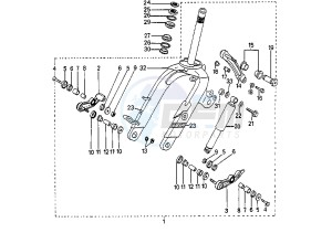 SV 100 L - 100 cc drawing FRONT FORK