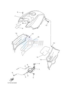 YFM450FWA YFM450DF GRIZZLY 450 IRS (1CUR) drawing SIDE COVER