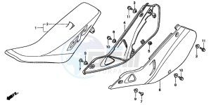 CR125R drawing SEAT/SIDE COVER