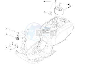 LX 150 4T 3V IE NOABS E3 (APAC) drawing Remote control switches - Battery - Horn