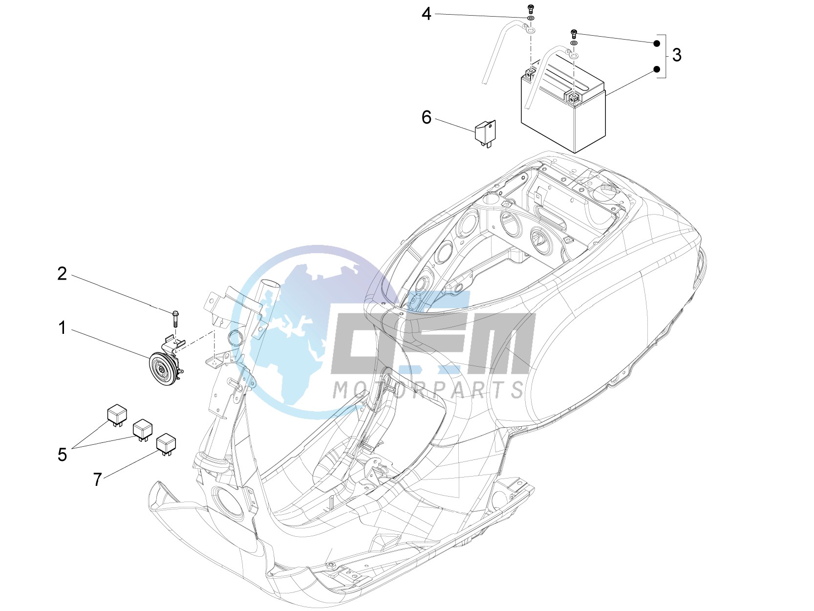 Remote control switches - Battery - Horn