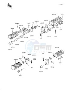 KZ 750 H [LTD] (H2-H4) [LTD] drawing FOOTRESTS -- 81-83 H2_H3_H4- -