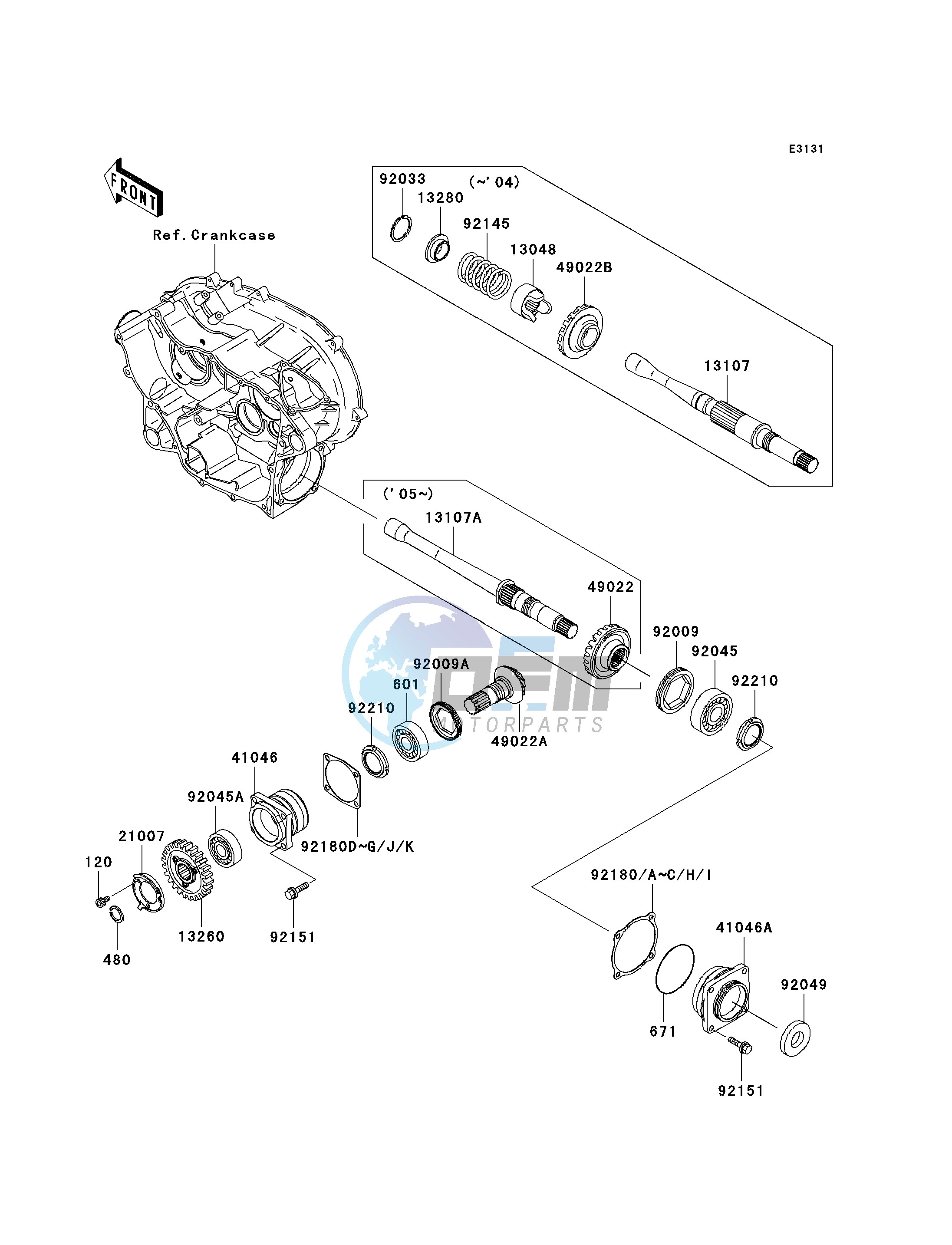 FRONT BEVEL GEAR