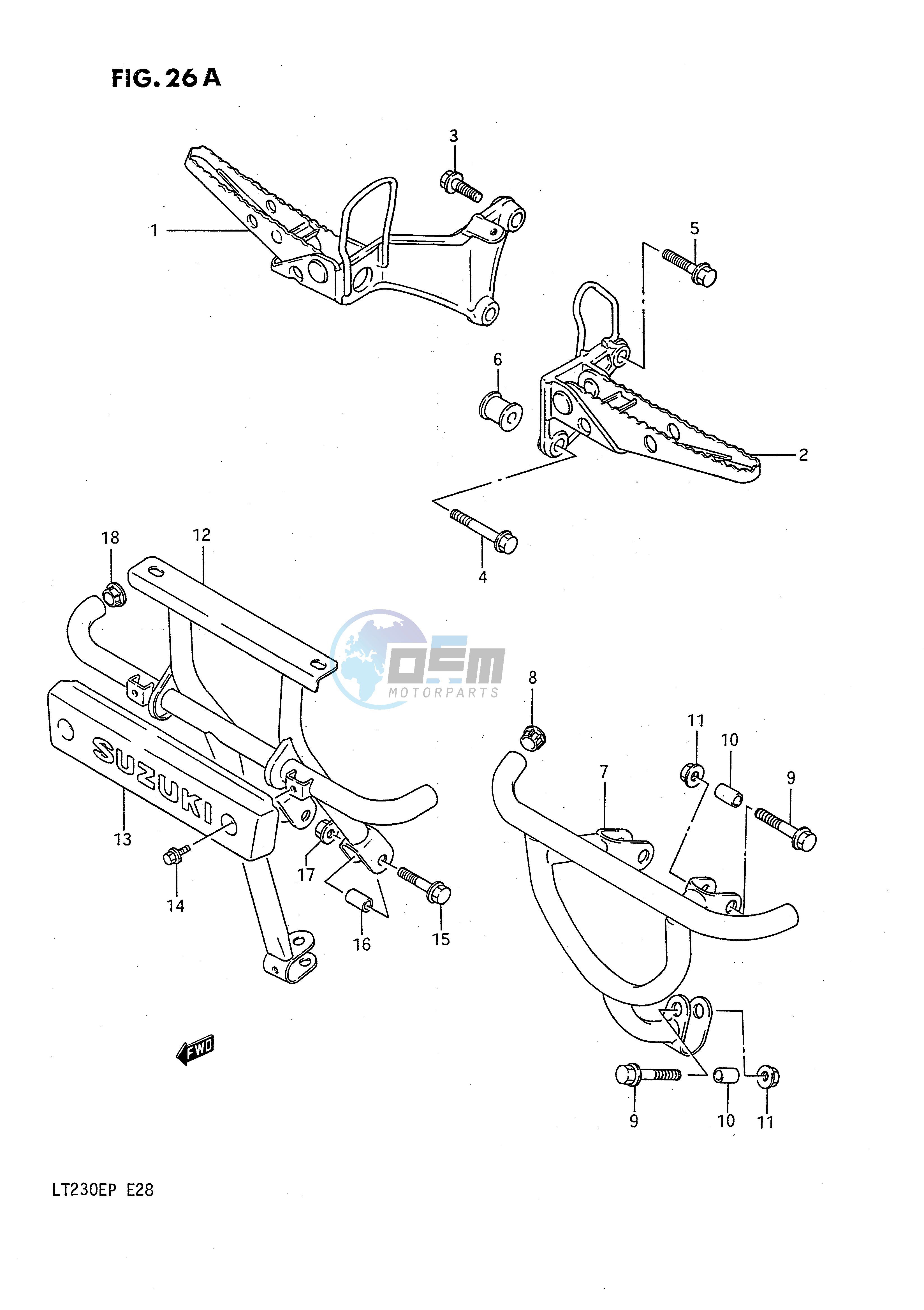 FOOTREST (MODEL K L M N P)