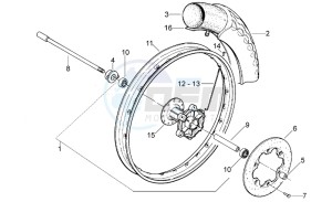 Classic 50 drawing Front wheel