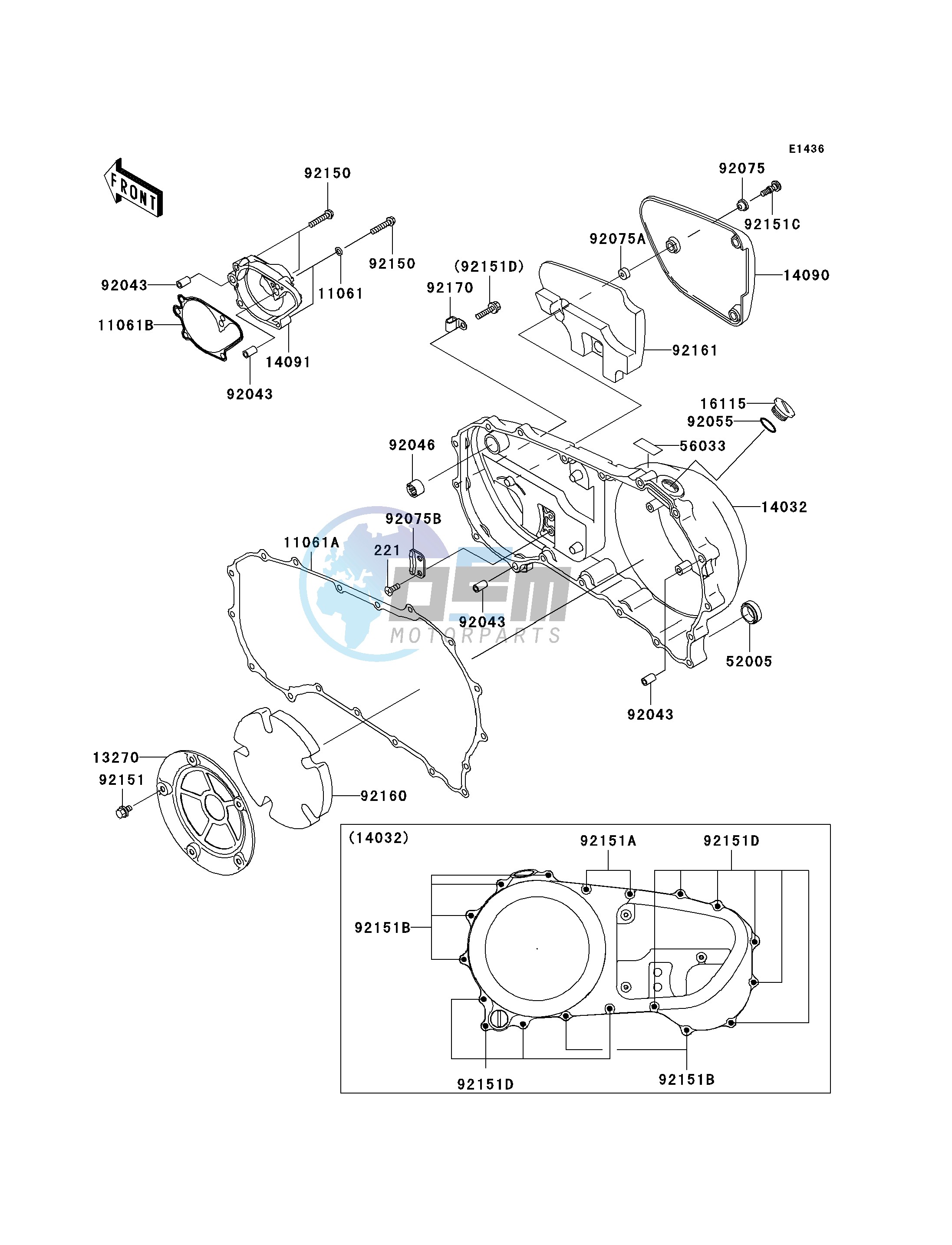 RIGHT ENGINE COVER-- S- -