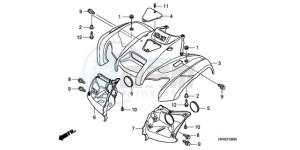 TRX420FEA Australia - (U / 2U 4WD) drawing FRONT FENDER