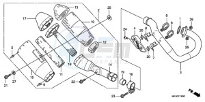 CRF450RA Australia - (U) drawing EXHAUST MUFFLER