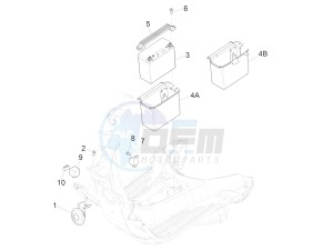 150 4T 3V ie Primavera (EMEA, LATAM) EQR) drawing Remote control switches - Battery - Horn