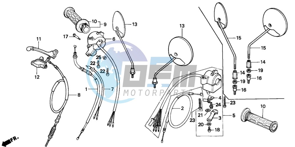 HANDLE LEVER/SWITCH/CABLE (C50P/C50T)